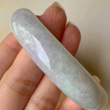 57.6mm A-Grade Natural Lavender & Green Jadeite Modern Round Bangle No.151915
