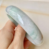 SOLD OUT: 56.8mm A-Grade Natural Lavender & Green Jadeite Modern Round Bangle No.151918
