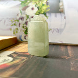 A-Grade Natural Light Green Jadeite Rectangle Pendant No.220644