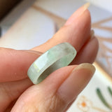SOLD OUT: 16.2mm A-Grade Natural Light Green Jadeite Ring Band No.220580