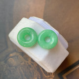 A-Grade Natural Green Jadeite Bagel Pendants No.180407A/B
