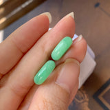 A-Grade Natural Green Jadeite Bagel Pendants No.180407A/B