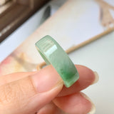 18.1mm A-Grade Natural Green Jadeite Ring Band No.220581