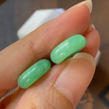 A-Grade Natural Green Jadeite Bagel Pendants No.180407A/B
