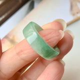 18.1mm A-Grade Natural Green Jadeite Ring Band No.220581