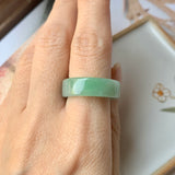 18.1mm A-Grade Natural Green Jadeite Ring Band No.220581