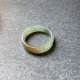16.2mm A-Grade Natural Earthy Tone Jadeite Ring Band No.220583