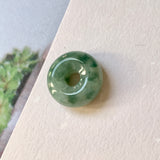 A-Grade Natural Floral Jadeite Bagel Piece No.220236