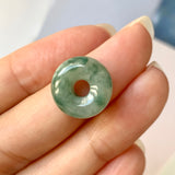 A-Grade Natural Floral Jadeite Bagel Piece No.220236