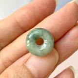 A-Grade Natural Floral Jadeite Bagel Piece No.220236