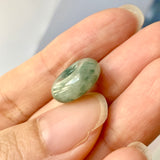 A-Grade Natural Floral Jadeite Bagel Piece No.220236