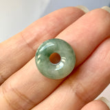 A-Grade Natural Floral Jadeite Bagel Piece No.220236