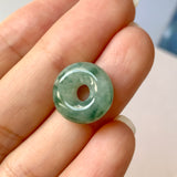 A-Grade Natural Floral Jadeite Bagel Piece No.220236