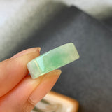 16.3mm A-Grade Natural Light Green Jadeite Ring Band No.220585