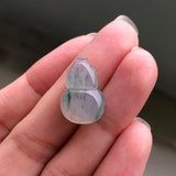 Icy A-Grade Type A Natural Floral Jadeite Jade Calabash Pendant No.170482