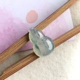 Icy A-Grade Type A Natural Floral Jadeite Jade Calabash Pendant No.170482