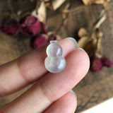 Icy A-Grade Type A Natural Floral Jadeite Jade Calabash Piece No.170486