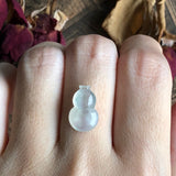 Icy A-Grade Type A Natural Floral Jadeite Jade Calabash Piece No.170486