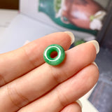 A-Grade Imperial Green Jadeite Bagel Piece No.172036