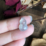 Icy A-Grade Type A Natural Floral Jadeite Jade Calabash Piece No.170486