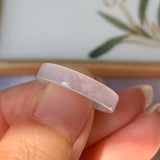 SOLD OUT - Icy 16.3mm A-Grade Natural Pink Jadeite Ring Band No.162192