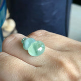 Icy A-Grade Type A Natural Jadeite Jade Calabash Piece No.170488