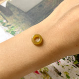 A-Grade Brownish Yellow Jadeite Bagel Piece No.172046