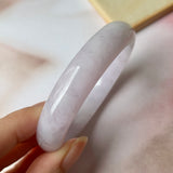 57mm A-Grade Natural Lavender Jadeite Modern Round Bangle No.151892