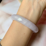 57mm A-Grade Natural Lavender Jadeite Modern Round Bangle No.151892