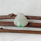 SOLD OUT - A-Grade Natural Moss on Snow Jadeite Buddha Pendant No.171148