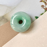 A-Grade Moss On Snow Jadeite Bagel Piece No.171343