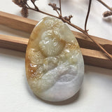 A-Grade Natural Jadeite Pendant With Carvings No.220188