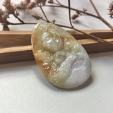 A-Grade Natural Jadeite Pendant With Carvings No.220188