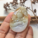 A-Grade Natural Jadeite Pendant With Carvings No.220188