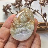 A-Grade Natural Jadeite Pendant With Carvings No.220188