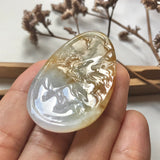 A-Grade Natural Jadeite Pendant With Carvings No.220188