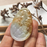 A-Grade Natural Jadeite Pendant With Carvings No.220188