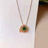 Icy A-Grade Imperial Green Jadeite Rosé Pendant No.172051