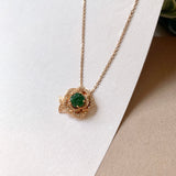 Icy A-Grade Imperial Green Jadeite Rosé Pendant No.172051