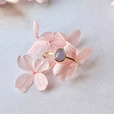 SOLD OUT: 17.4mm A-Grade Natural Lavender Jadeite MINI.malist Ring No.162196