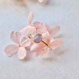 SOLD OUT: 17.4mm A-Grade Natural Lavender Jadeite MINI.malist Ring No.162196