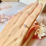 SOLD OUT: 17.4mm A-Grade Natural Lavender Jadeite MINI.malist Ring No.162196