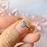 SOLD OUT: 17.4mm A-Grade Natural Lavender Jadeite MINI.malist Ring No.162196