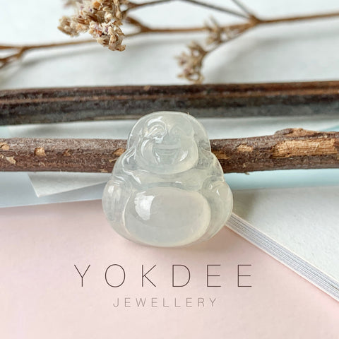 Icy A-Grade Natural Jadeite Buddha Pendant No.171150