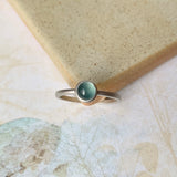 16.2mm Icy A-Grade Natural Glacier Blue Jadeite MINI.malist Ring No.162201