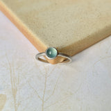 Icy 15.8mm A-Grade Natural Glacier Blue Jadeite MINI.malist Ring No.162202