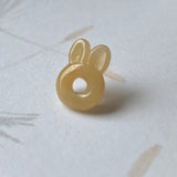 A-Grade Natural Yellow Jadeite Bunny Pendant No.172055