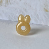 A-Grade Natural Yellow Jadeite Bunny Pendant No.172055