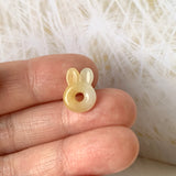 A-Grade Natural White Yellow Jadeite Bunny Pendant No.172056