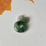 SOLD OUT: A-Grade Natural Floral Jadeite Bunny Pendant No.172057